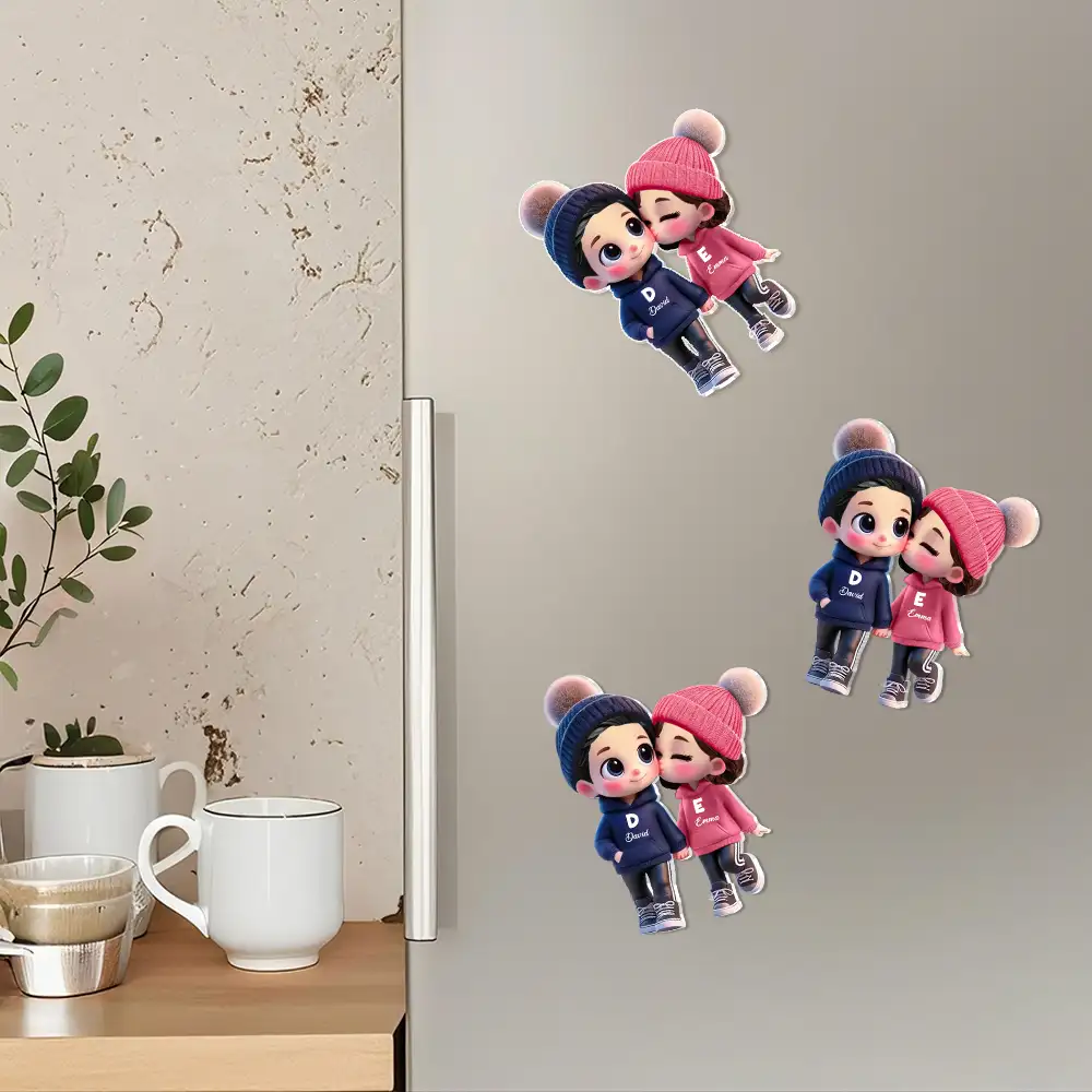 Personalized Sticker Decal for Couples – Cute Cartoon Design, Customizable for Him & Her - Image 5