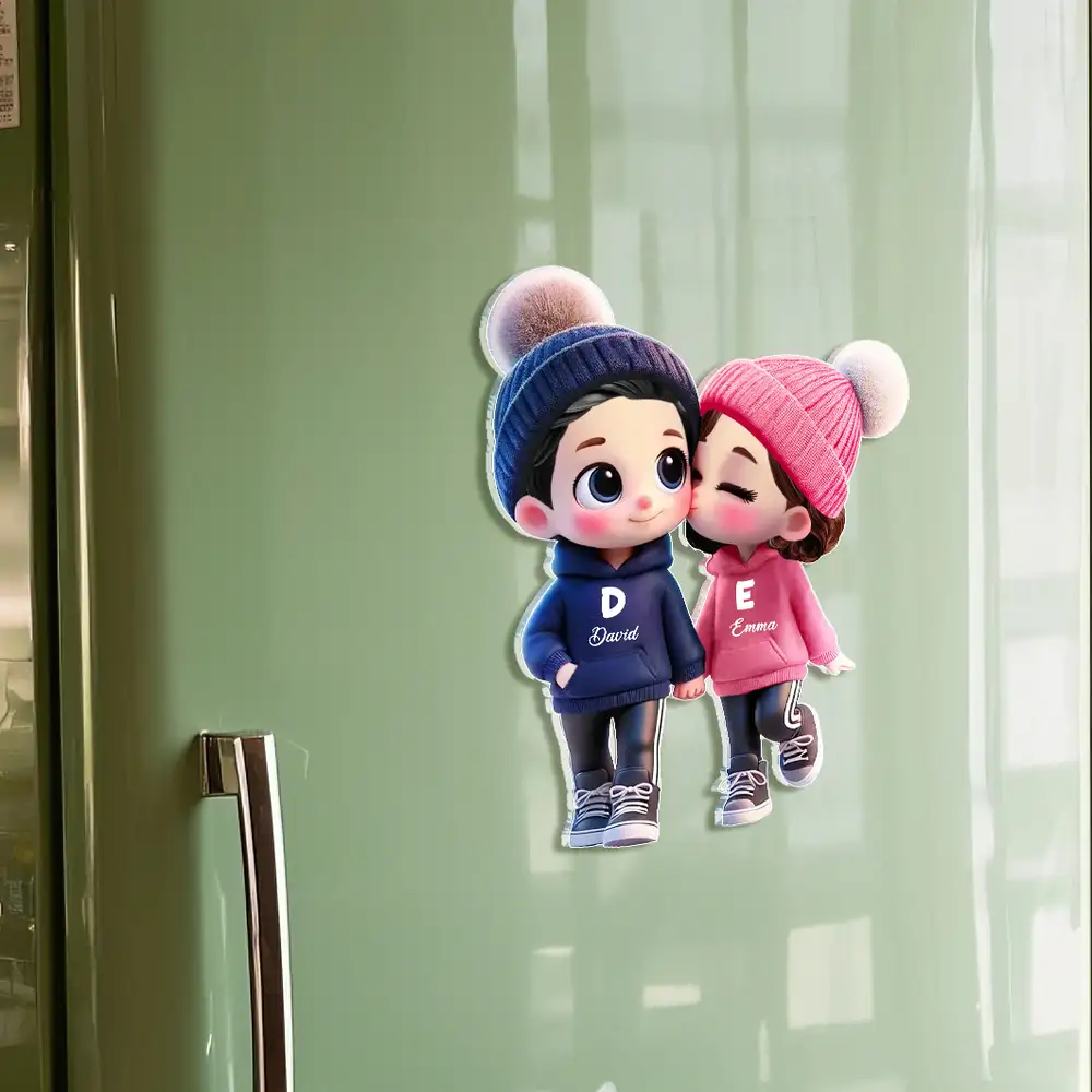 Personalized Sticker Decal for Couples – Cute Cartoon Design, Customizable for Him & Her - Image 6