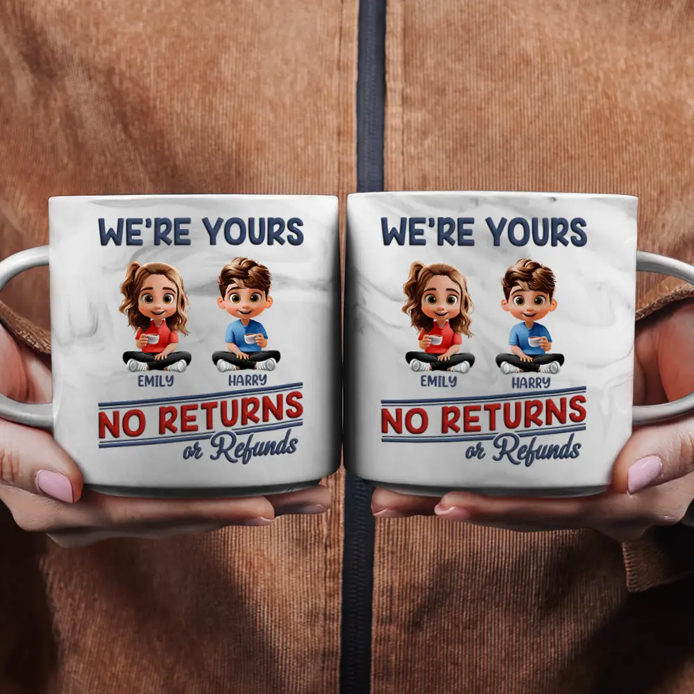 Funny Customizable Marble Mug – ‘No Returns or Refunds’ Family Gift for Parents - Image 6