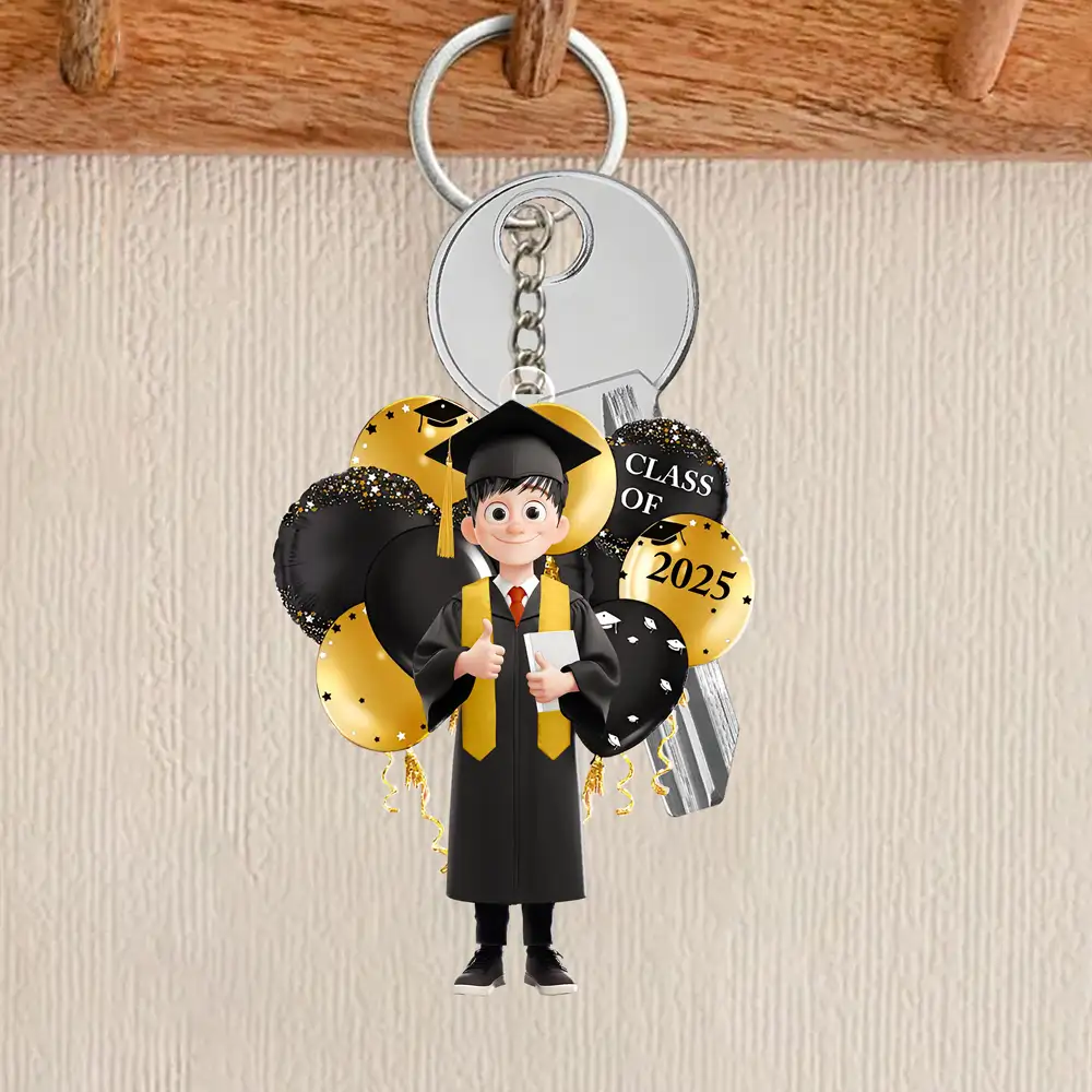 Custom Graduation Keychain - Acrylic Keychain with Custom Name - Perfect Graduation Gift for Students - Image 3