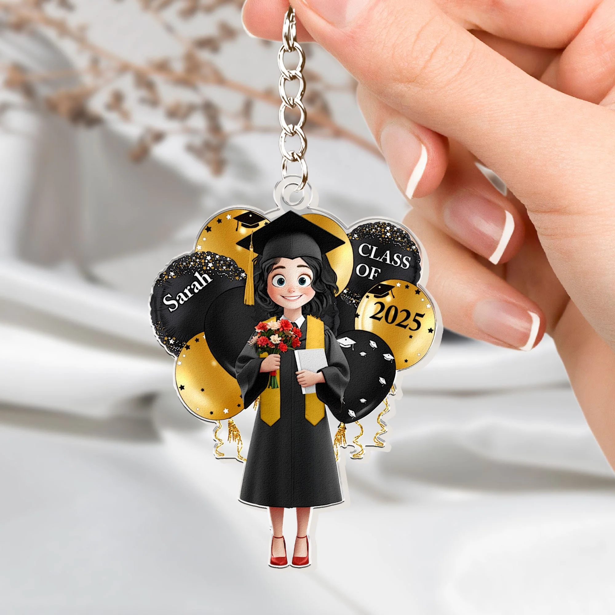 Custom Graduation Keychain - Acrylic Keychain with Custom Name - Perfect Graduation Gift for Students - Image 5
