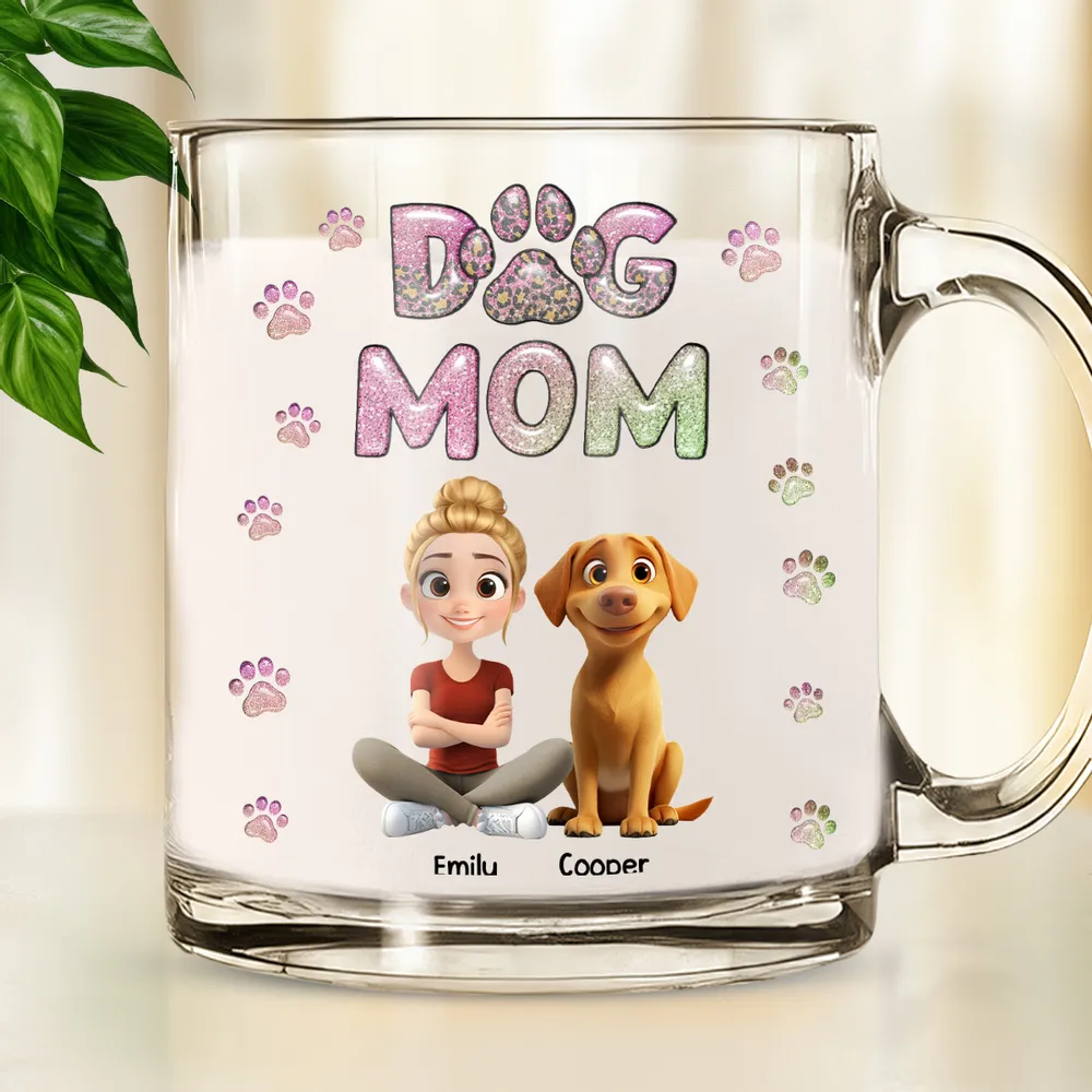 Customized Pet Lover Glass Cup and More – Adorable Scene of Pets Sitting with Owner, Perfect Gift for Animal Fans - Image 6
