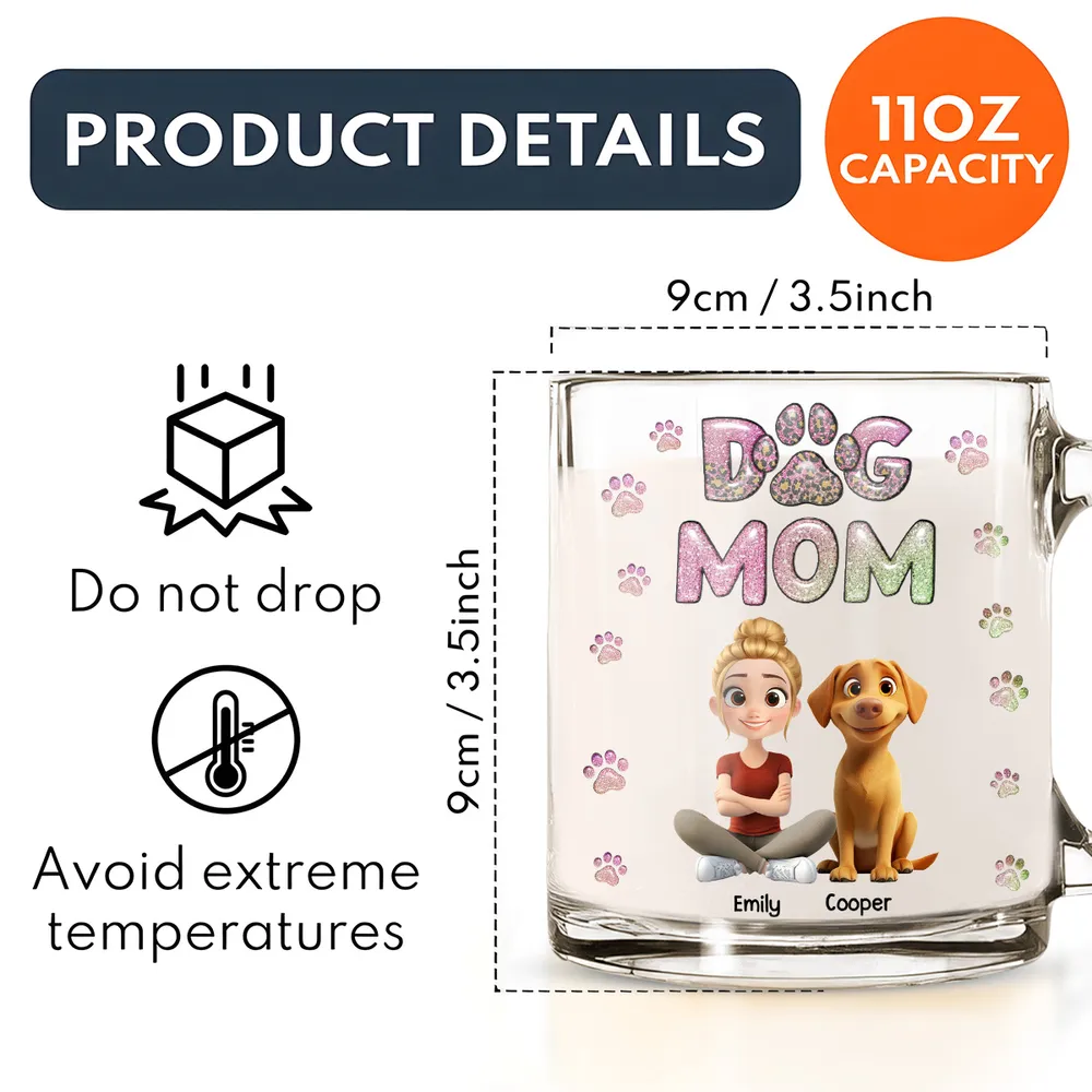 Customized Pet Lover Glass Cup and More – Adorable Scene of Pets Sitting with Owner, Perfect Gift for Animal Fans - Image 9