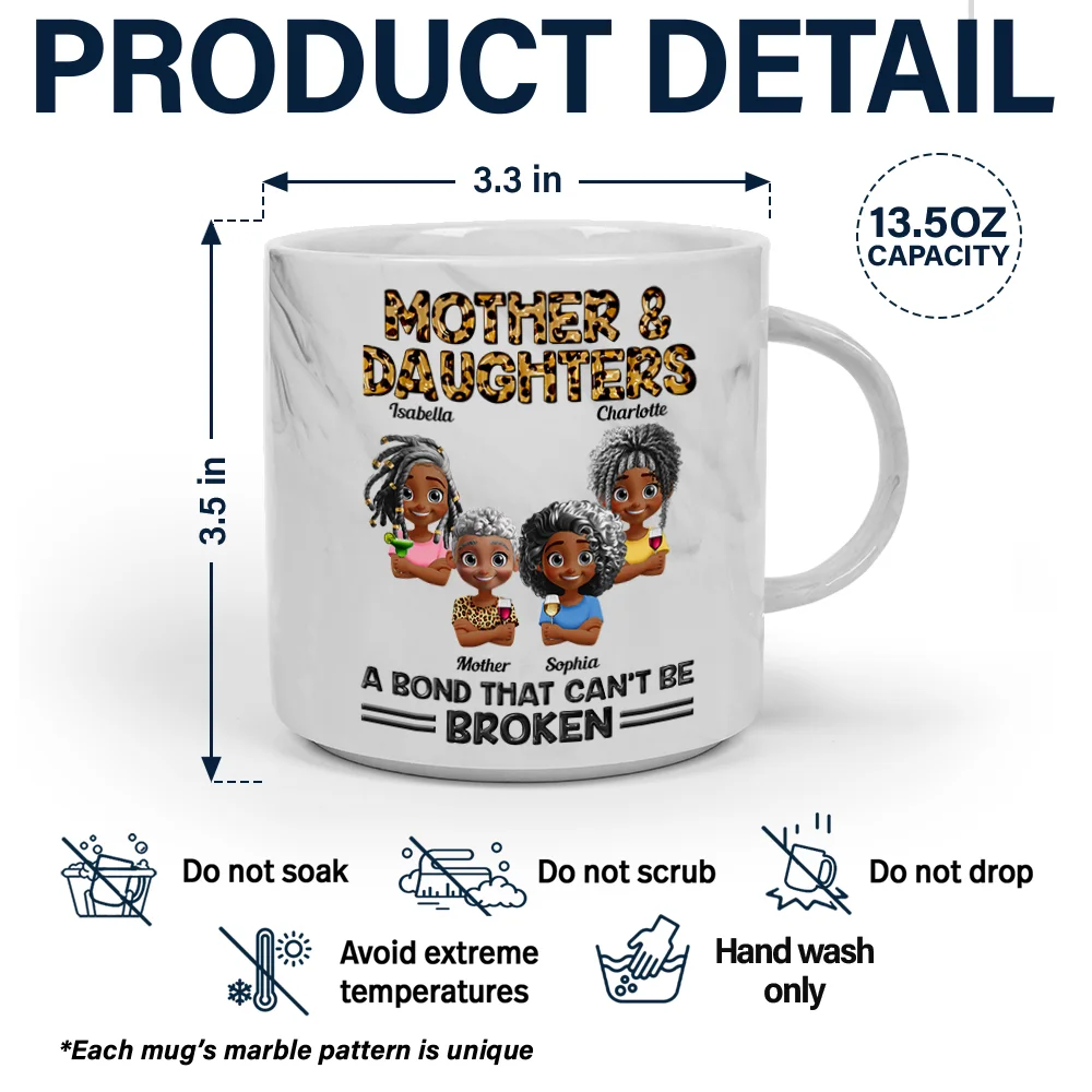 Personalized Mother & Daughter Marble Mug – Toasting Together, Heartwarming Gift for Mother or Daughter - Image 8