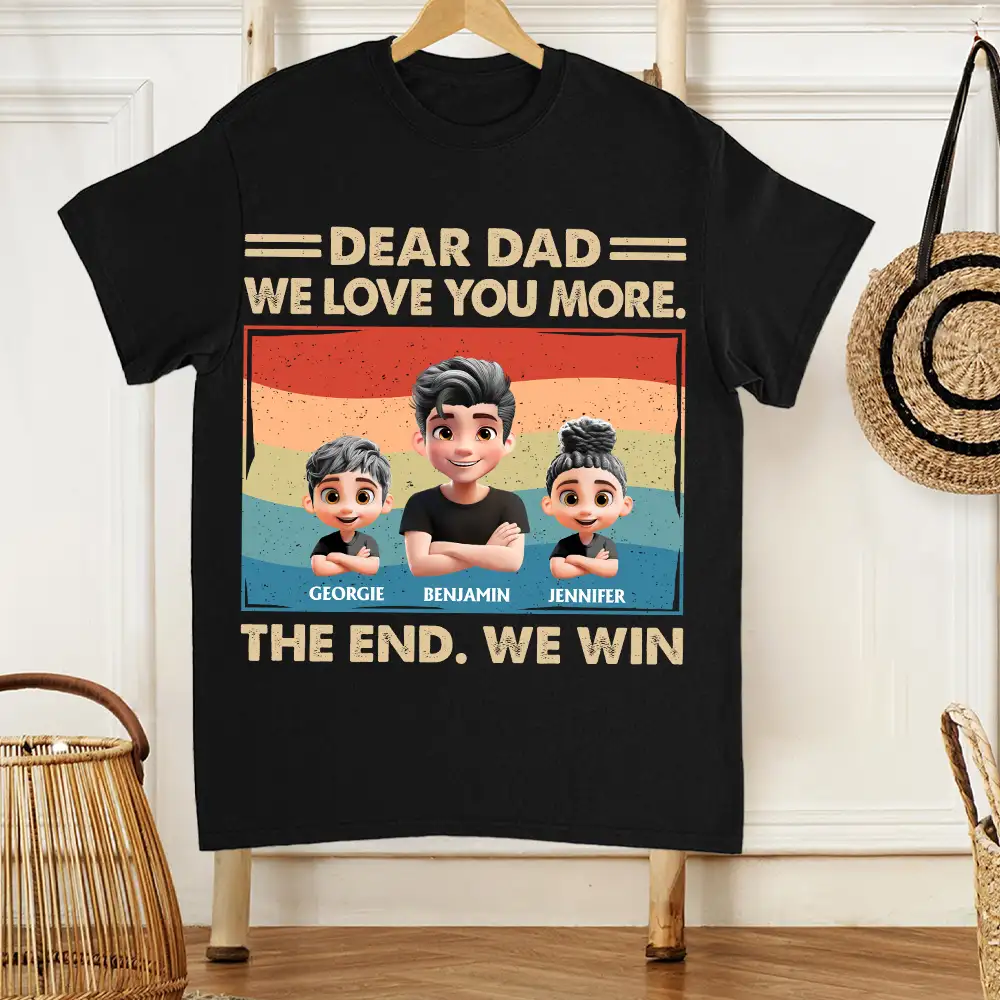 Personalized Dad Tee or Hoodie with Kids' Names – Father's Day Gift - Image 3