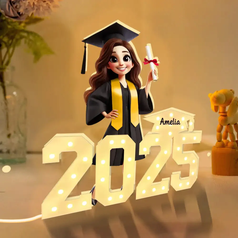 Custom Acrylic Light Box with Graduate and Personalized Design - Perfect Gift for Graduation - Image 3