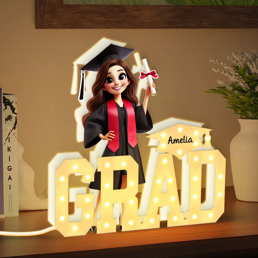 Custom Acrylic Light Box with Graduate and Personalized Design - Perfect Gift for Graduation - Image 6
