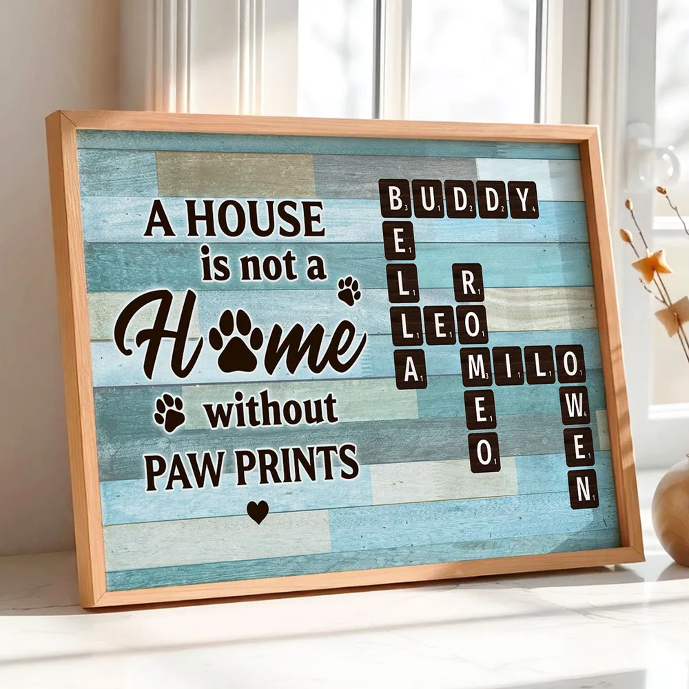 Custom Pet Poster with Dog Names - Personalized Canvas for Pet Lovers - Image 13
