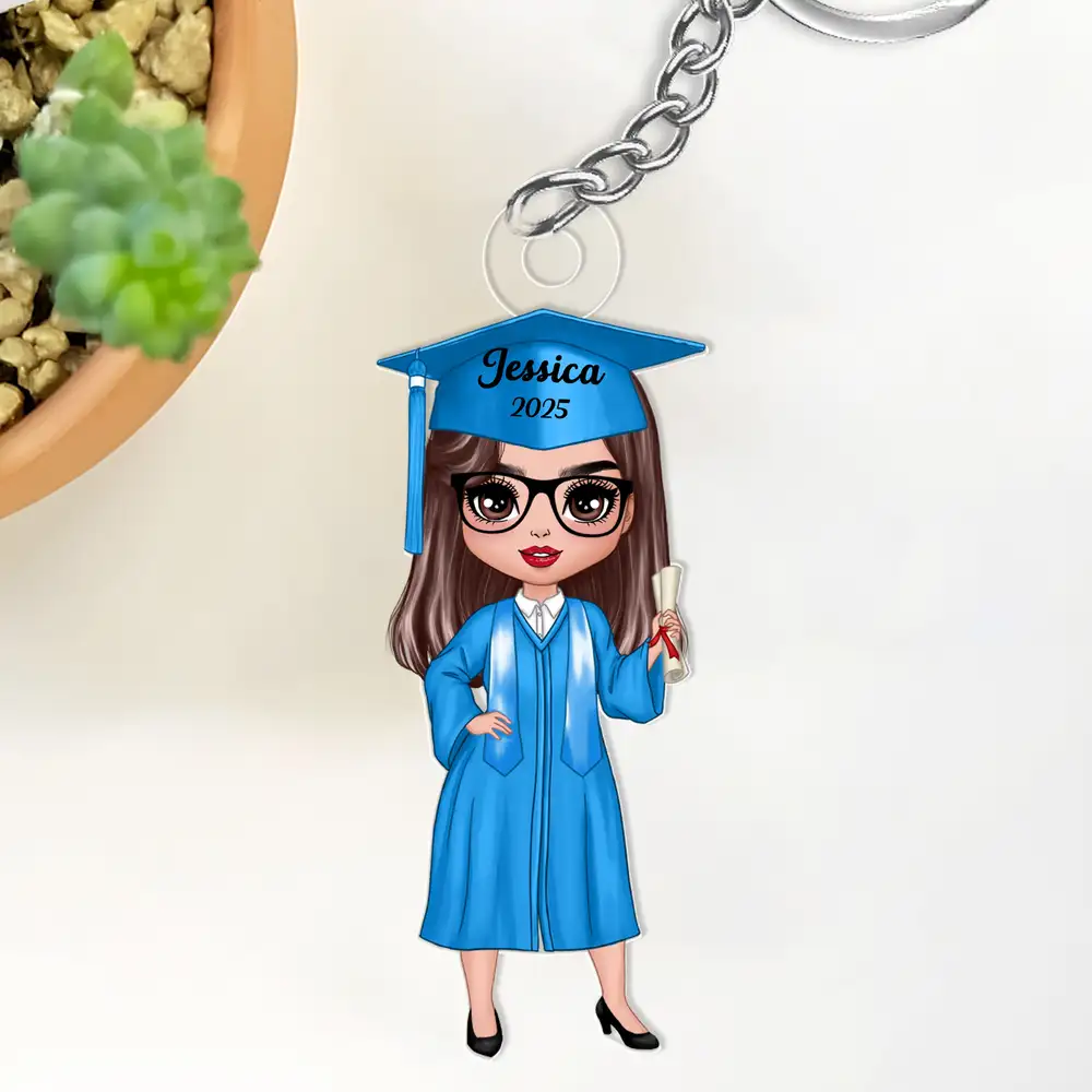Personalized Graduation Acrylic Keychain, Creative Gift for Classmates, Heartwarming Graduation Gift from Parents