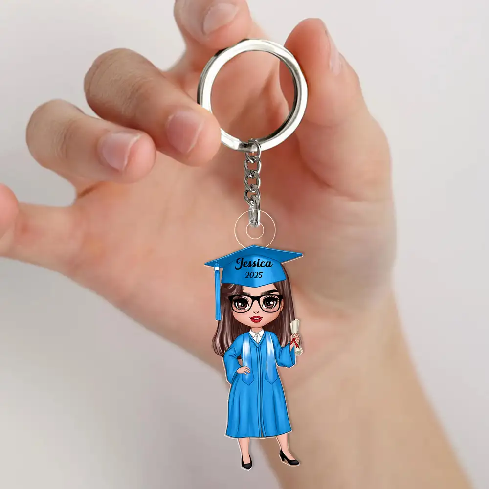 Personalized Graduation Acrylic Keychain, Creative Gift for Classmates, Heartwarming Graduation Gift from Parents - Image 2