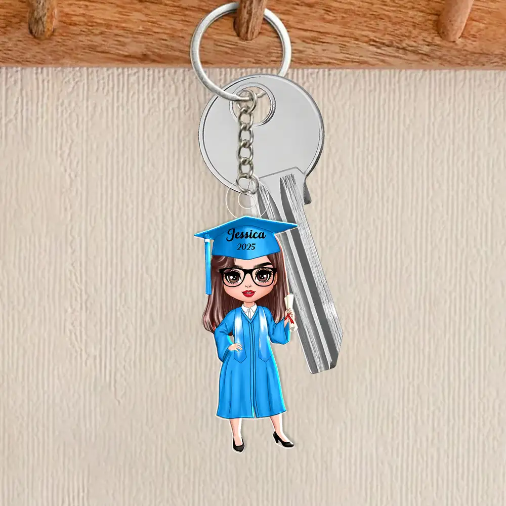 Personalized Graduation Acrylic Keychain, Creative Gift for Classmates, Heartwarming Graduation Gift from Parents - Image 3