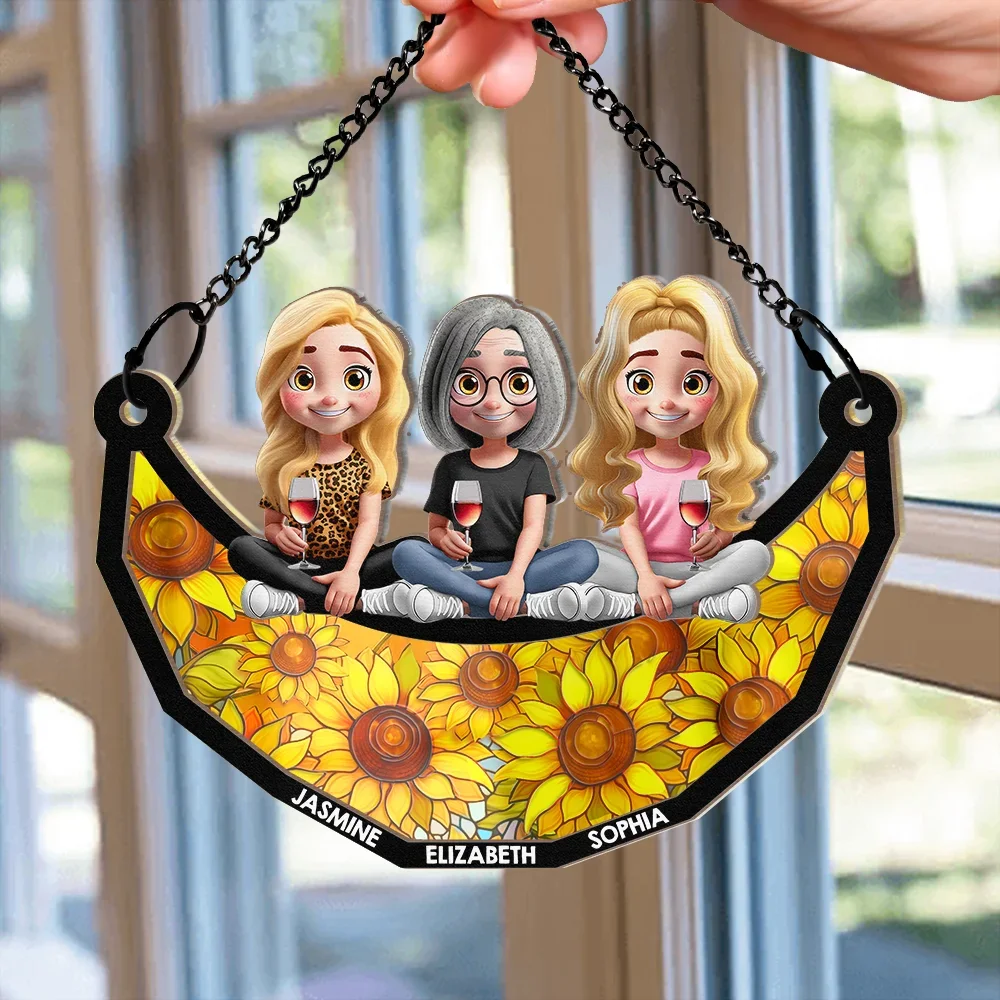 Customized Family Bond Ornament – Personalized Wood and Acrylic Swing Design for Mother’s Day - Image 7