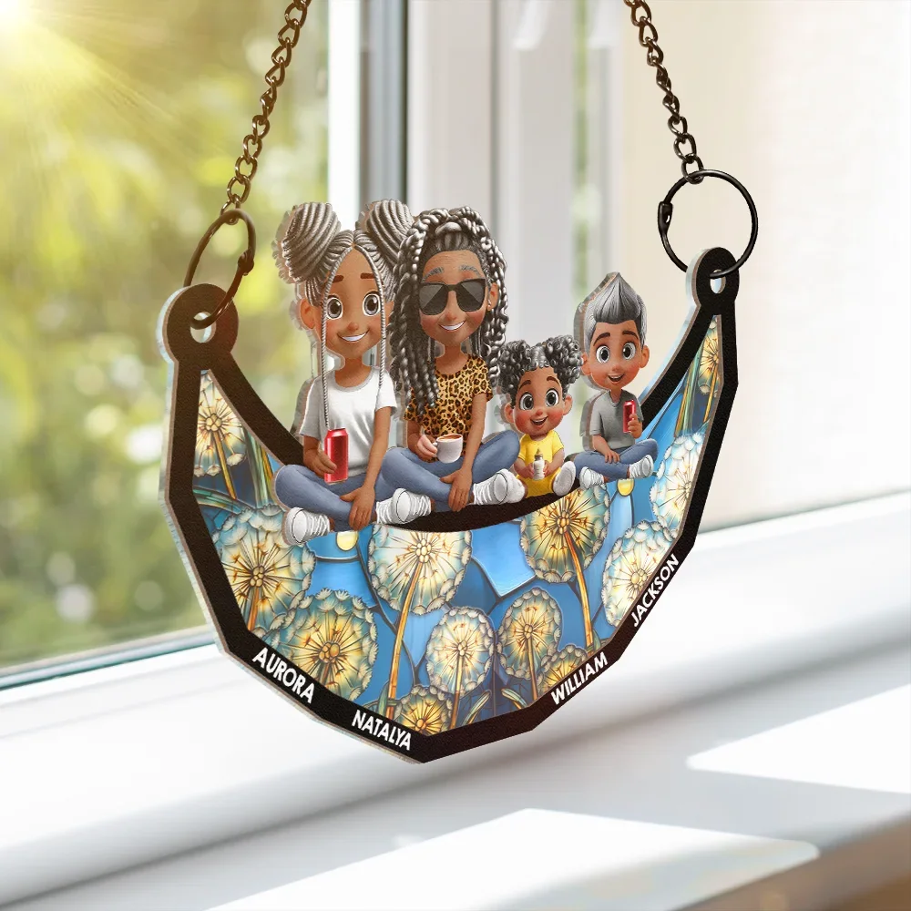 Customized Family Bond Ornament – Personalized Wood and Acrylic Swing Design for Mother’s Day - Image 8