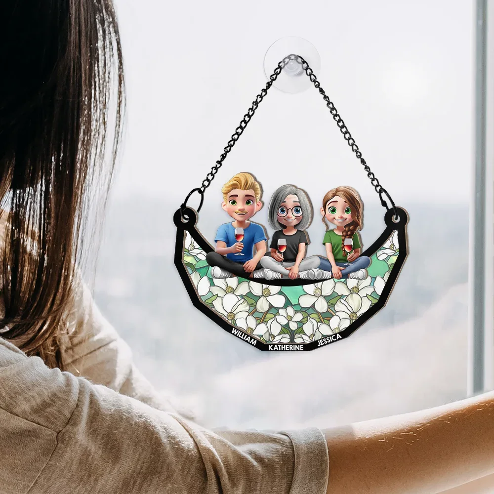 Customized Family Bond Ornament – Personalized Wood and Acrylic Swing Design for Mother’s Day - Image 9