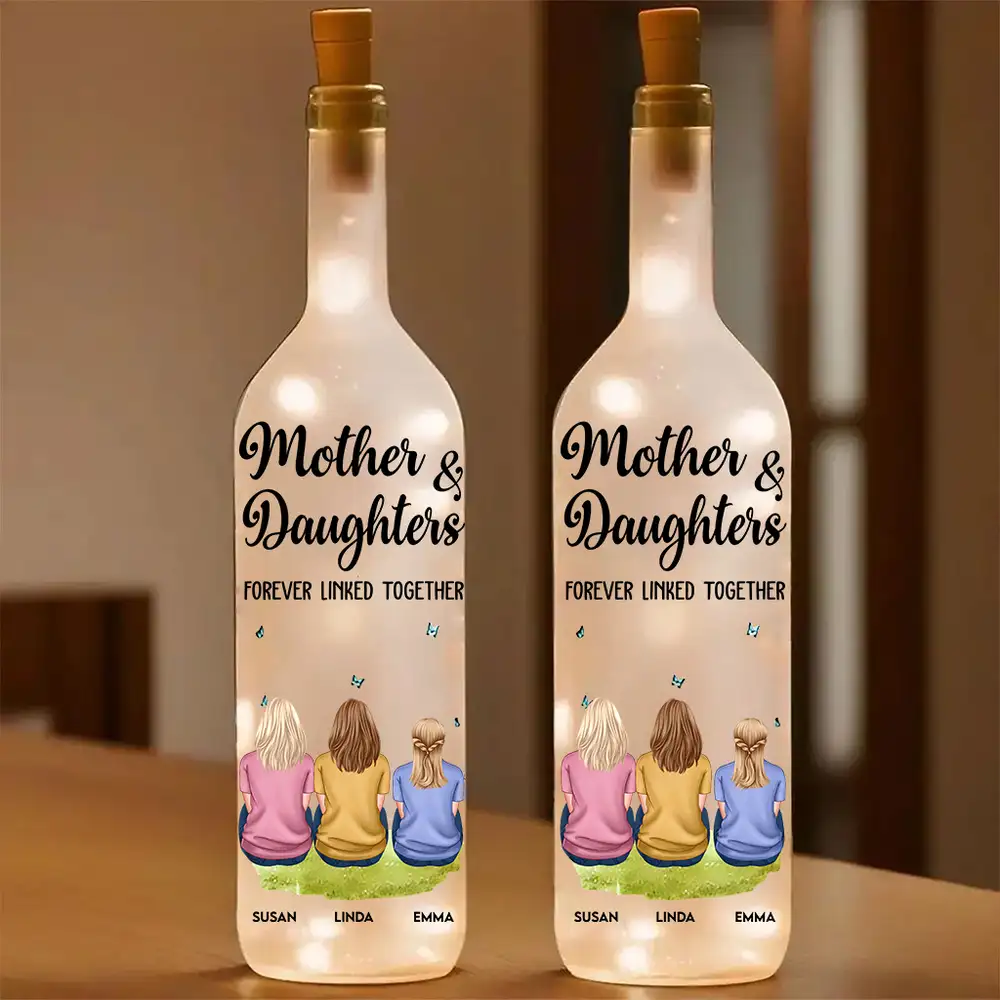 Forever Linked Together Personalized Bottle Lamp – Unique Mother’s Day Gift for Mom - Image 3