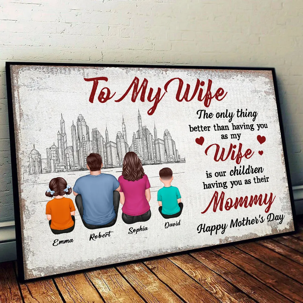 To My Wife - 'Love That Holds Us Together' Personalized Family Poster – Perfect Mother’s Day Gift for Wife or Mom - Image 5