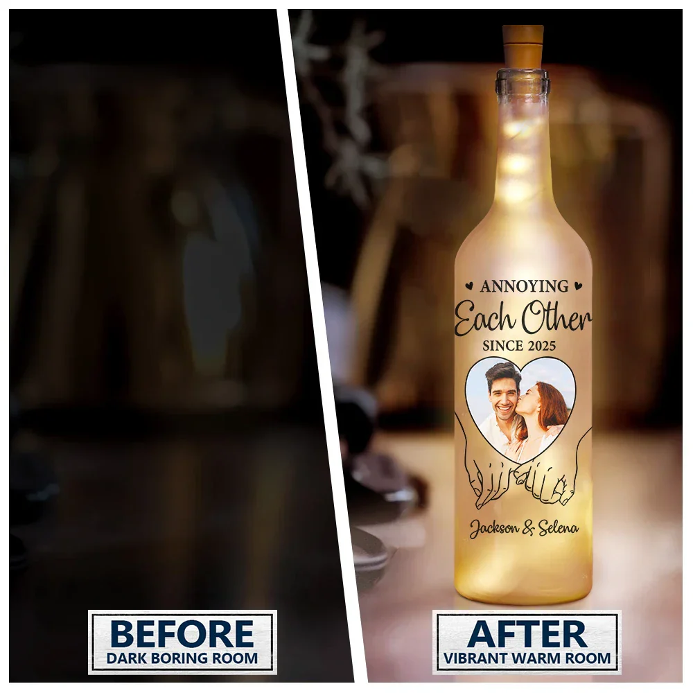 Personalized Bottle Lamp – "You & Me We Got This" Custom Light for Couples - Image 7