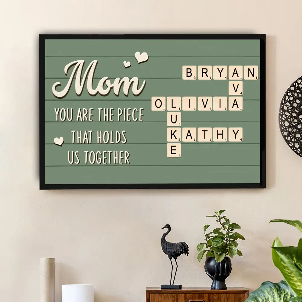 Personalized Crossword Poster – Custom Gift for Mom, Wife & Daughter - Image 2