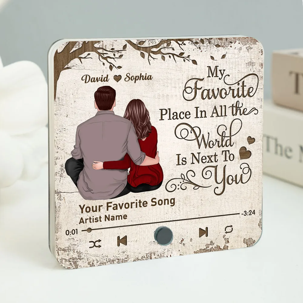 "My Favorite Place" Custom Acrylic Music Magnet – Special Gift for Couples and Partners - Image 11