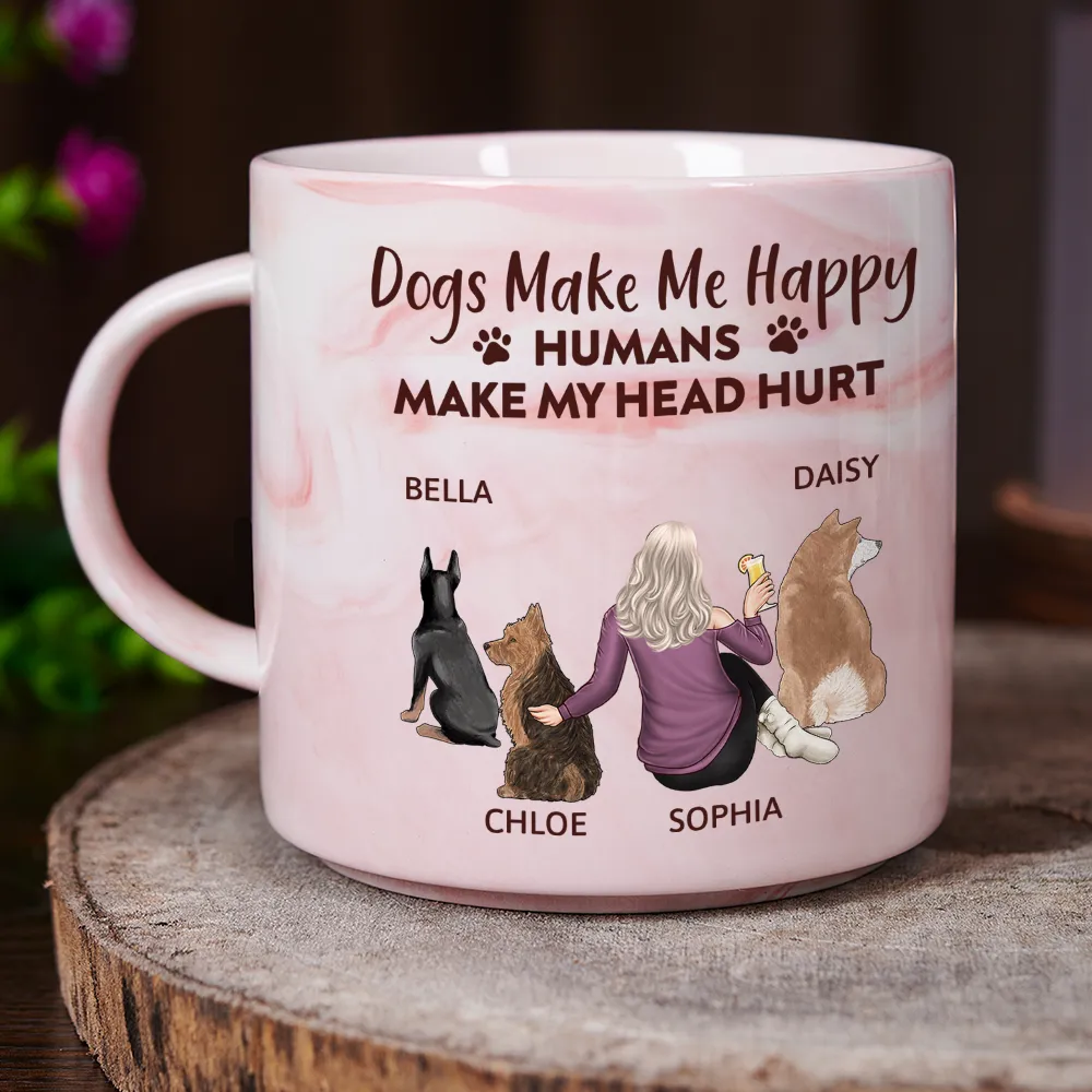 Personalized Marble Cup, Girl Sitting with Dog & Wine, Unbreakable Bond Quote – Pet Mom Gift - Image 5
