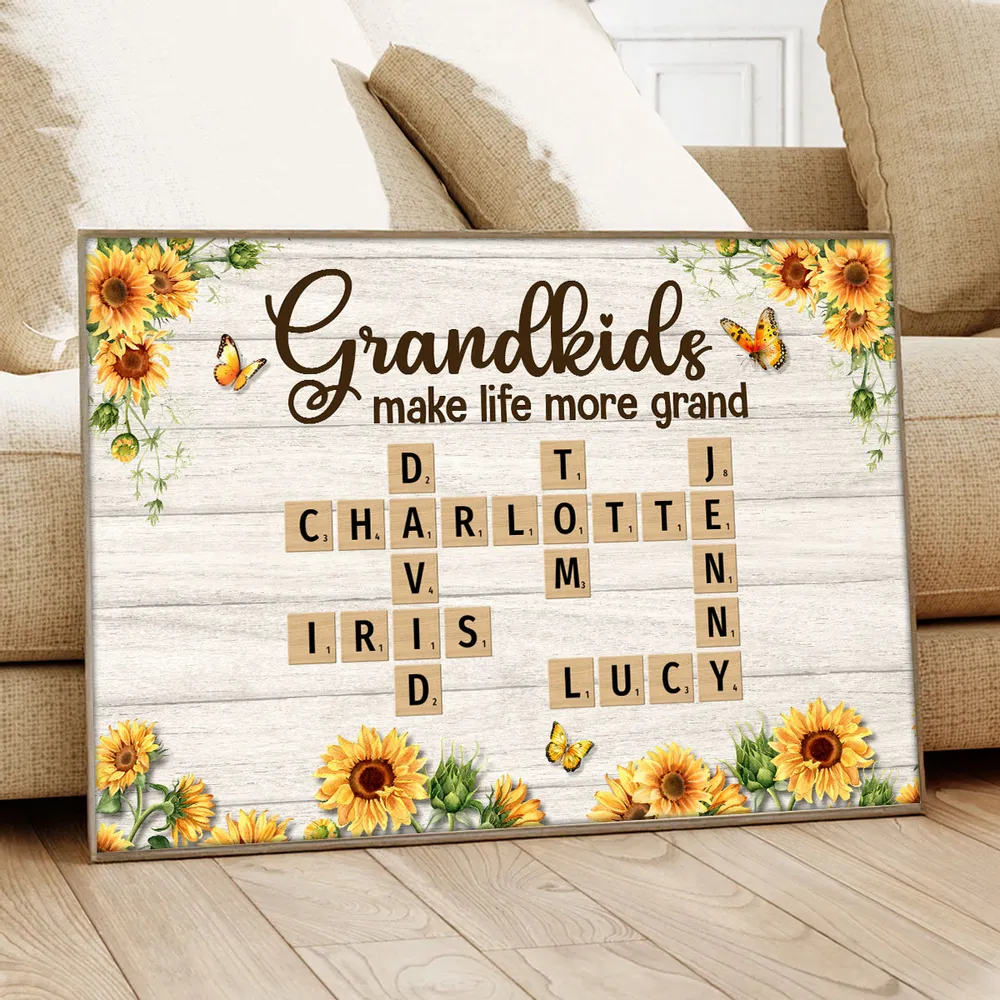 Custom Poster or Canvas with 'Grandkids Make Life More Grand' Design - Image 10