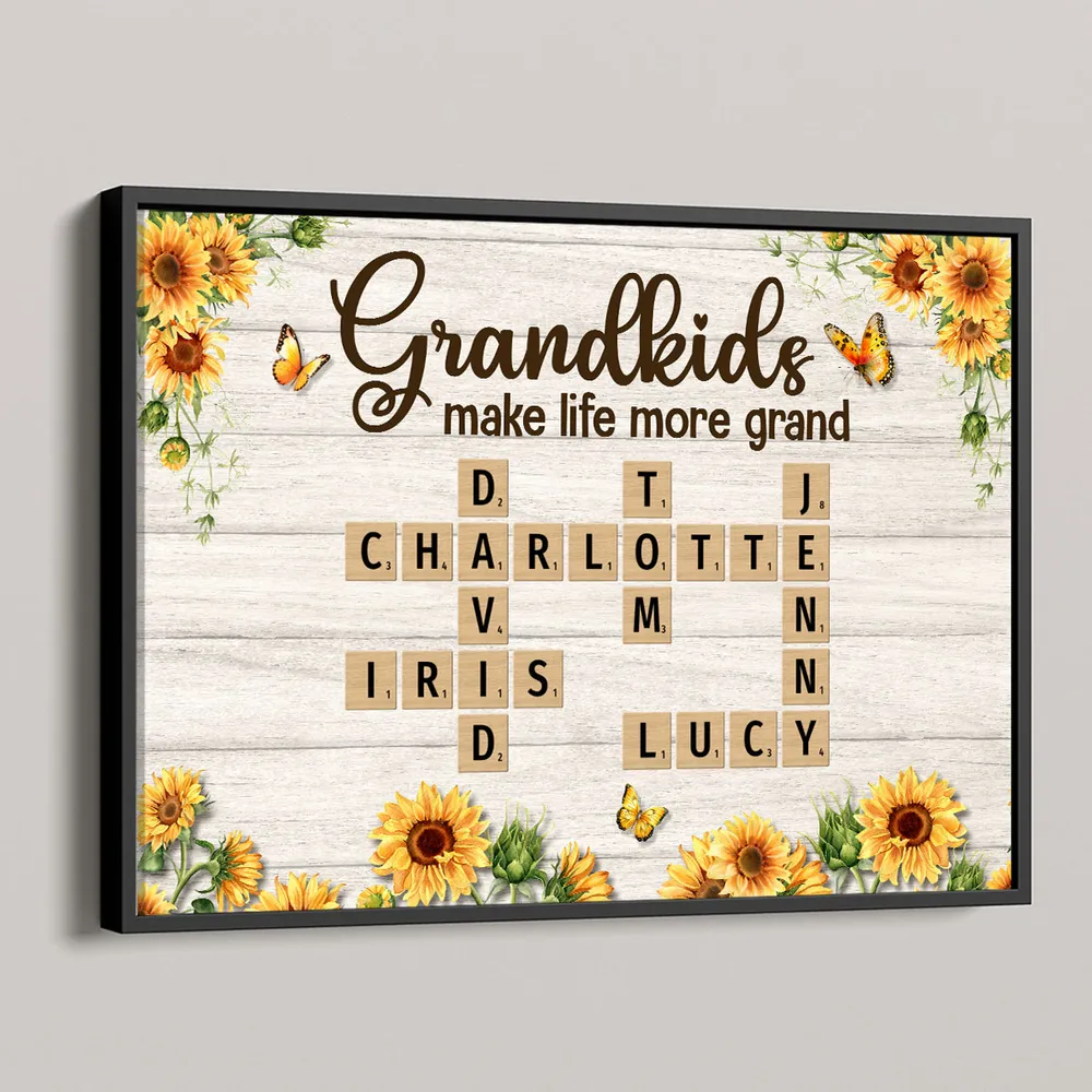 Custom Poster or Canvas with 'Grandkids Make Life More Grand' Design - Image 8