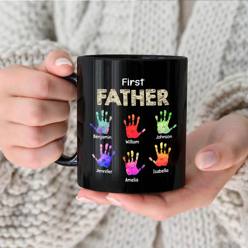 Full‑Color Handprint Mug – “First Dad, Now Grandpa” Favorite Gift for Dad or Grandpa - Image 7