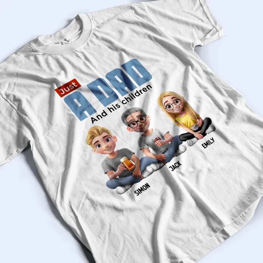 Custom Dad and Girl Tee with Kids' Names - Personalized Gift - Image 6