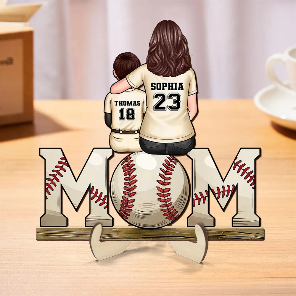 Custom Mom & Kids Plaque with Acrylic Keychain Gift - Image 4
