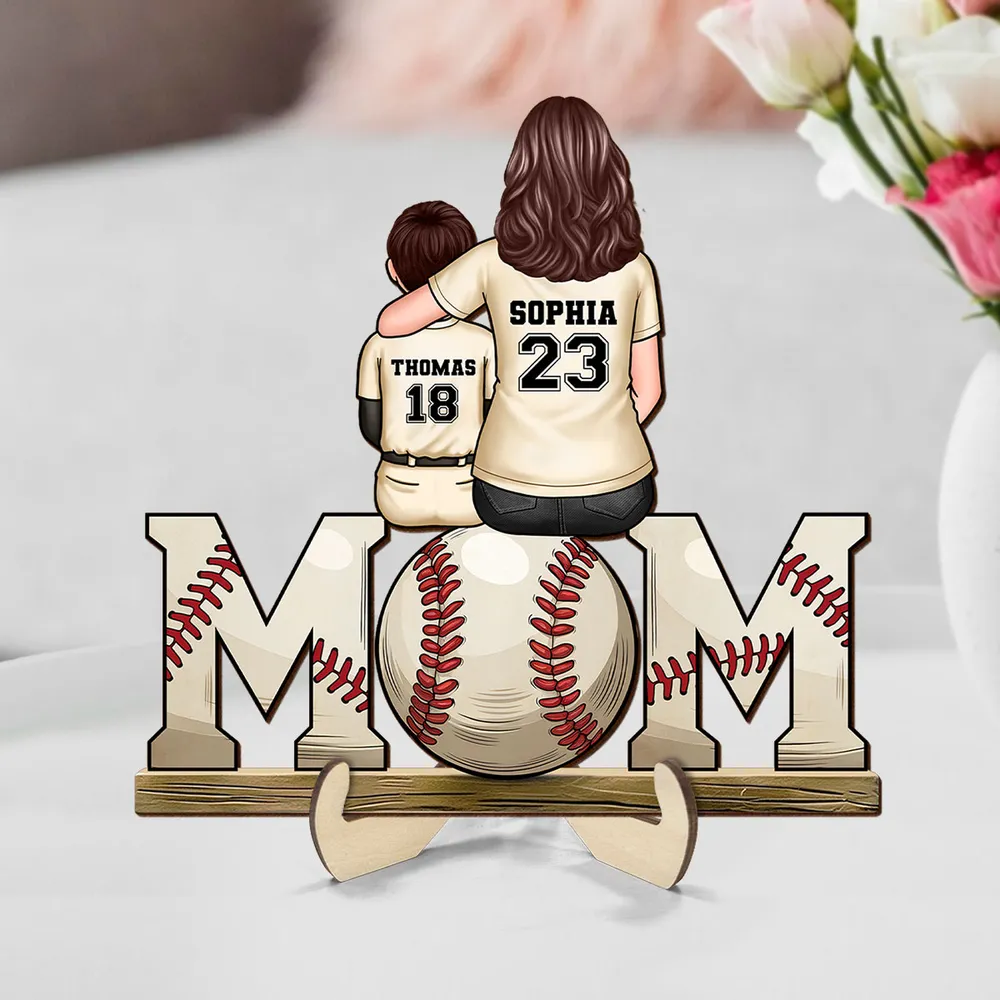 Custom Mom & Kids Plaque with Acrylic Keychain Gift - Image 7