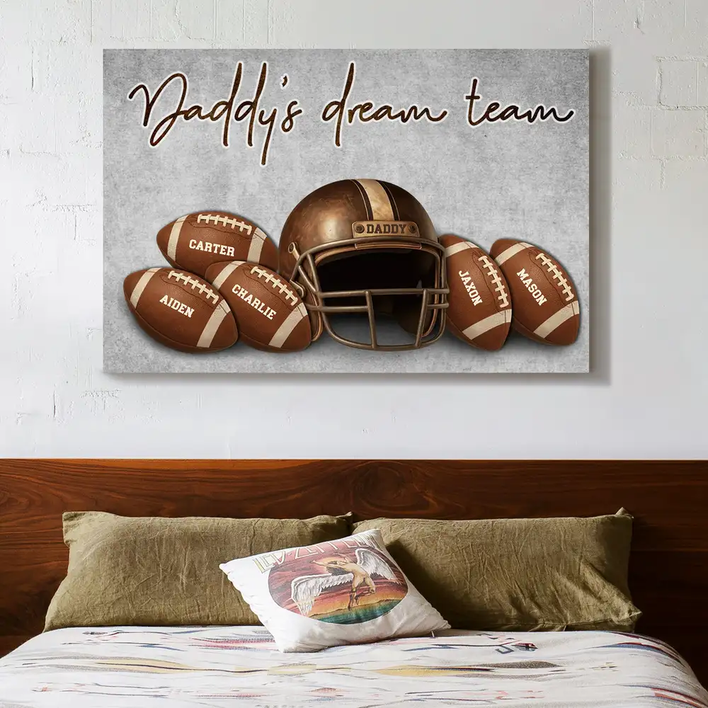 Daddy’s Dream Team at the Stadium – Personalized Gift for Father’s Day or Birthday