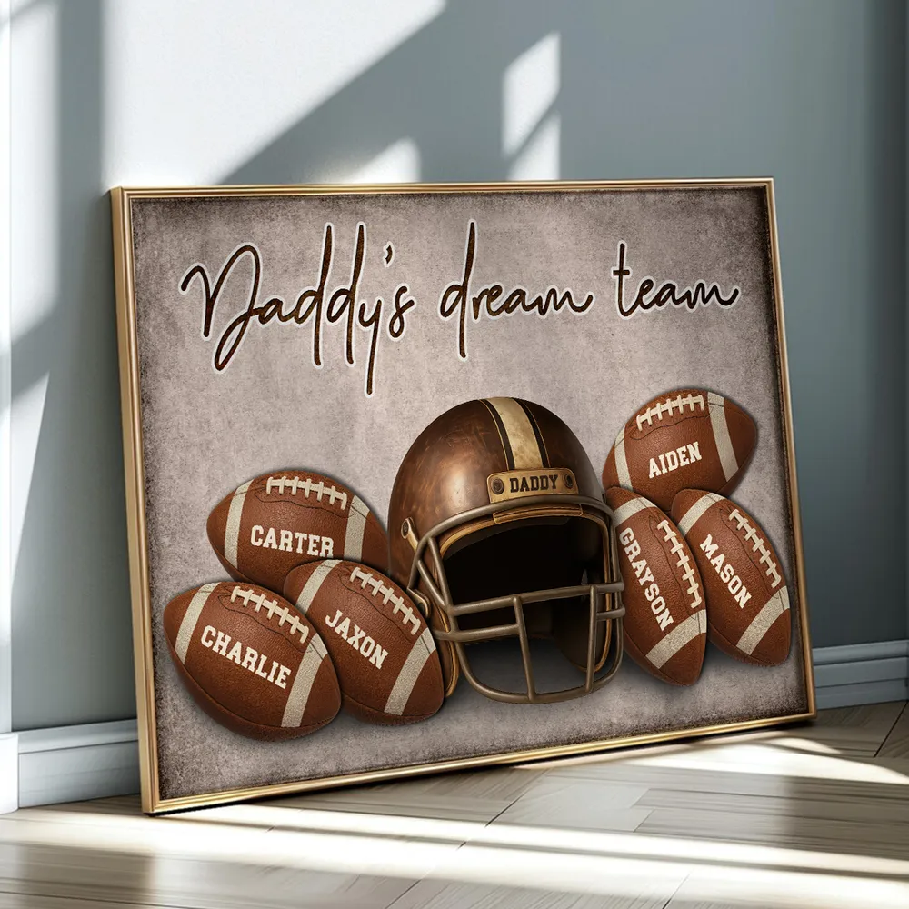 Daddy’s Dream Team at the Stadium – Personalized Gift for Father’s Day or Birthday - Image 11