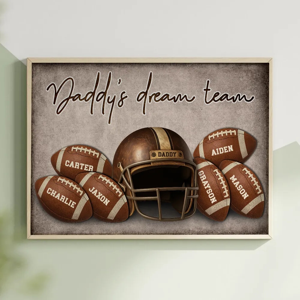 Daddy’s Dream Team at the Stadium – Personalized Gift for Father’s Day or Birthday - Image 12