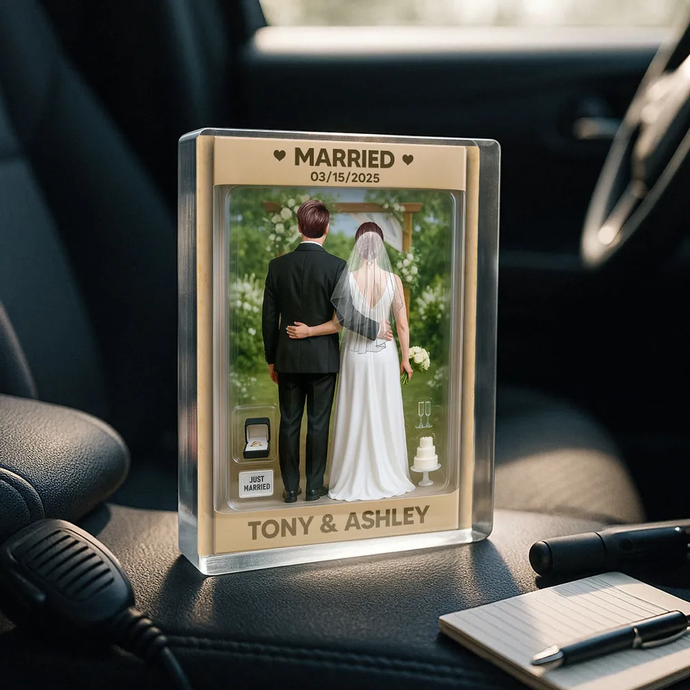Couple Wedding Garden Plaque, Personalized Bride & Groom Gift - Image 4