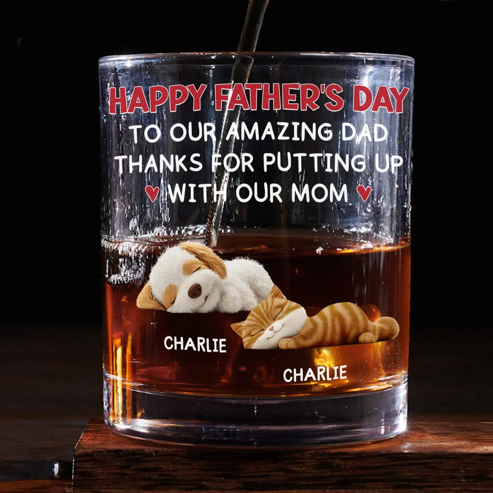 Personalized Whiskey Glass – Cute Pets Father’s Day Gift - Image 5