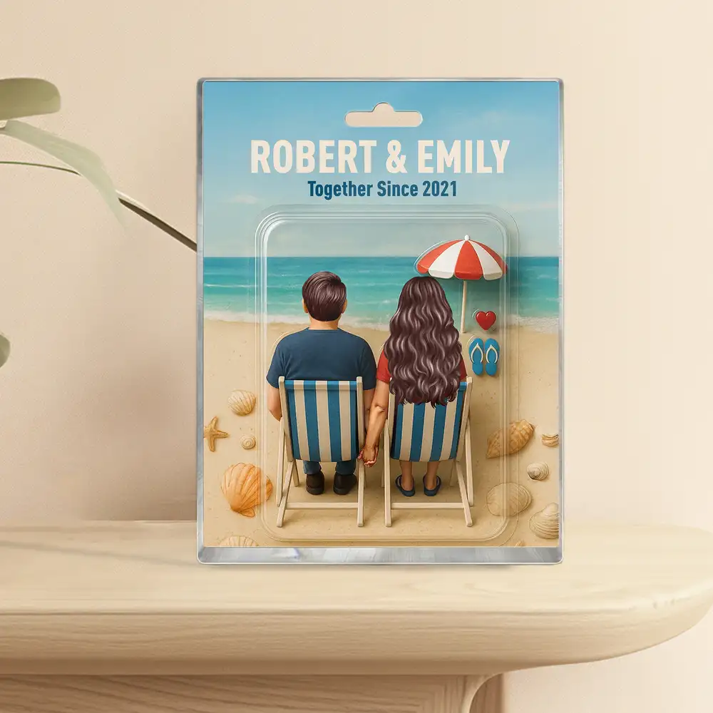 Personalized Acrylic Plaque – Beach Scene Gift for Couples - Image 3