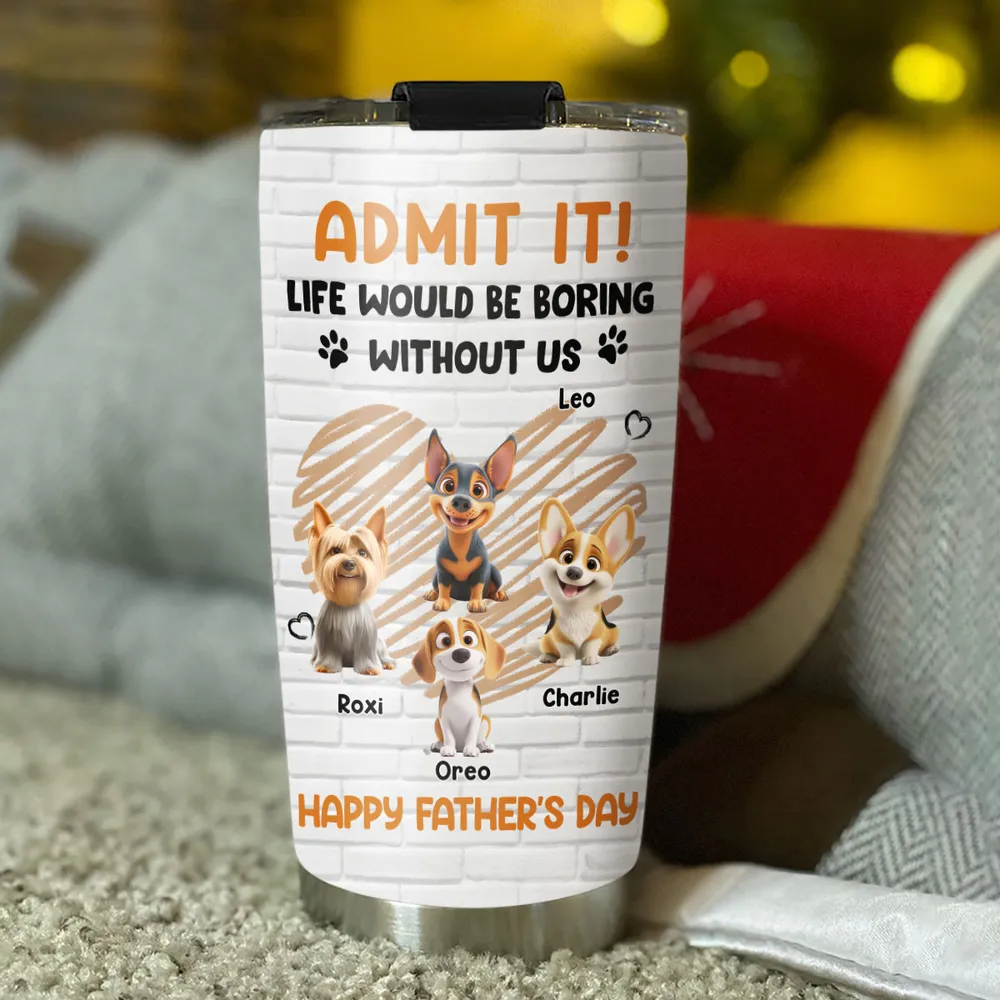 Funny Dog-Themed Father's Day Travel Tumbler - Gift for Dog Lovers - Image 3