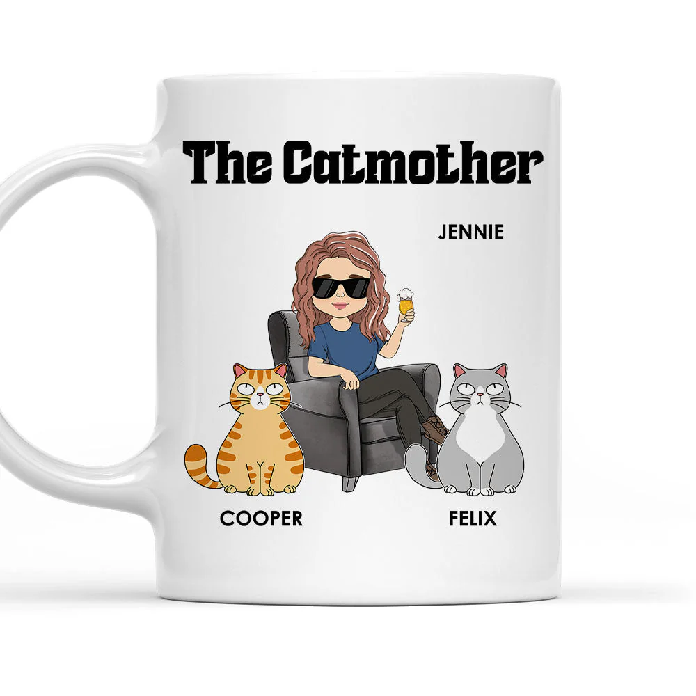Personalized Beer Glass for Cat Dad – The Catfather Design with Cute Cats – Father's Day Gift for Pet Lovers - Image 7