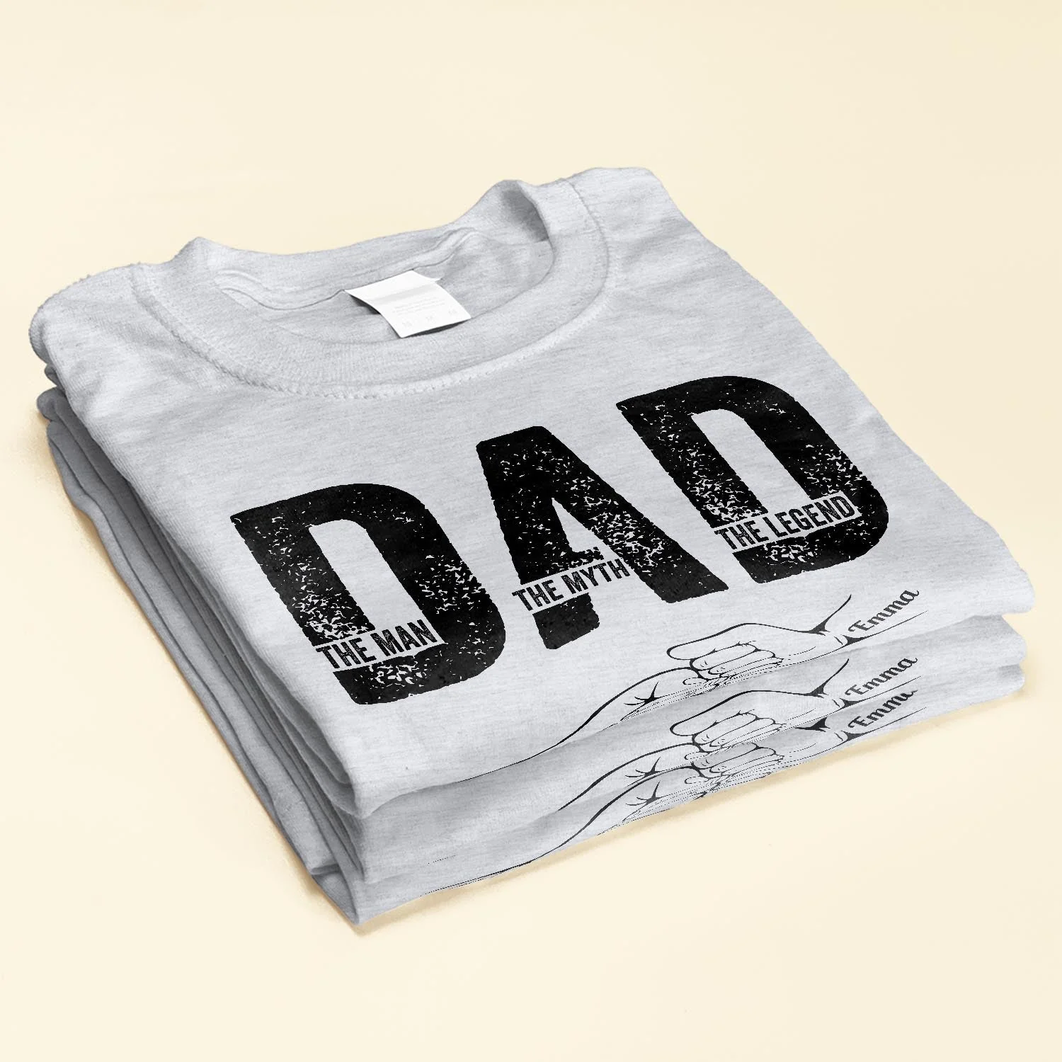 Fist Bump Illustration Custom Classic Tee for Father’s Day, A Tribute to the Dad Who’s a Legend - Image 5