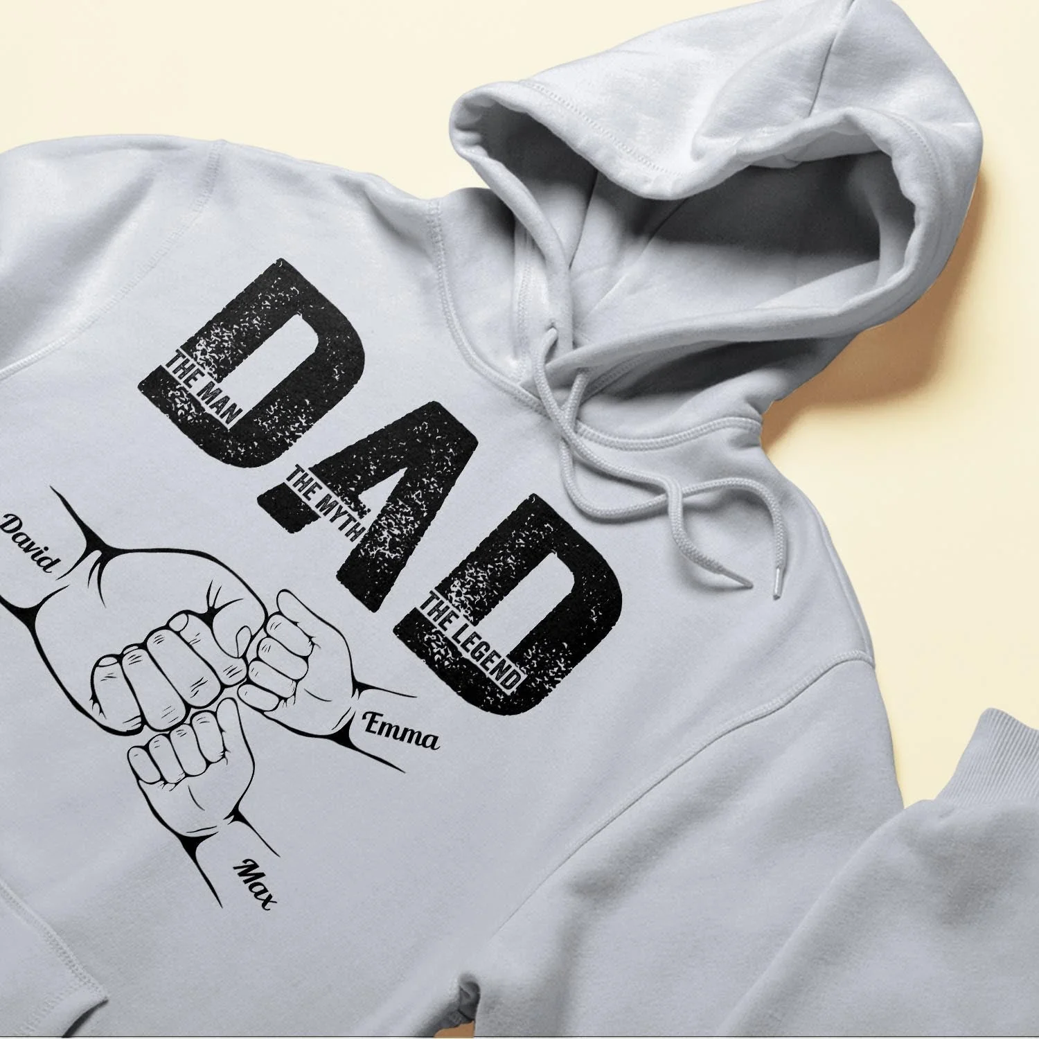 Fist Bump Illustration Custom Classic Tee for Father’s Day, A Tribute to the Dad Who’s a Legend - Image 9