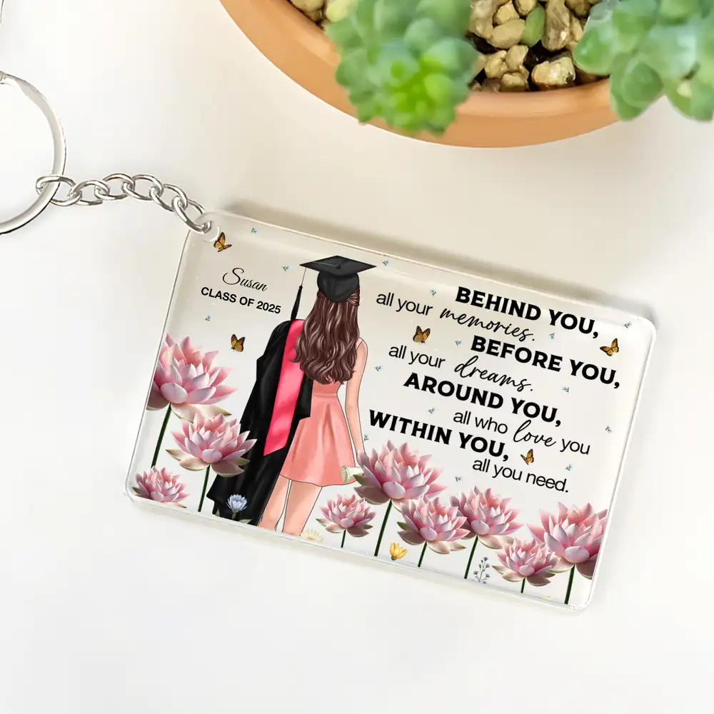 Floral Acrylic Graduation Keepsake for Class of 2025, Inspirational Gift for Her or Him - Image 4
