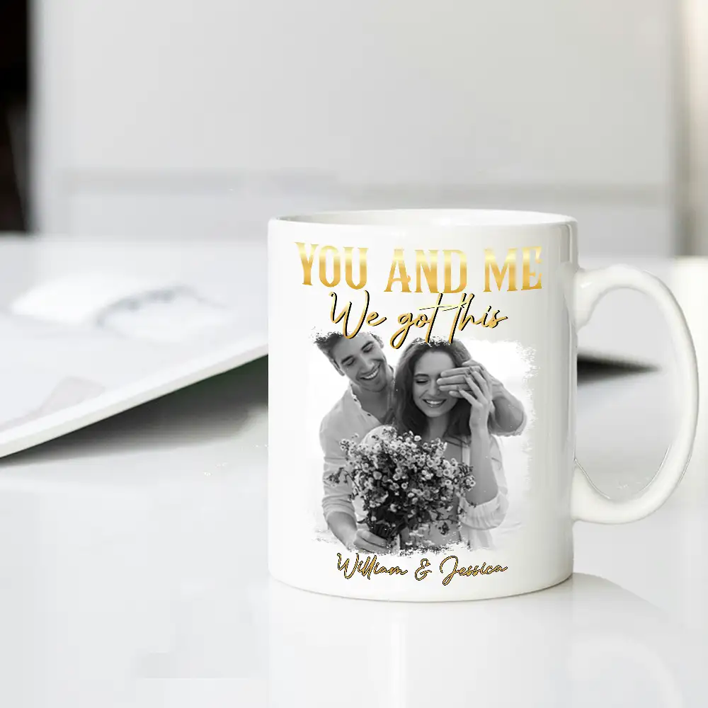 "You and Me – Personalized Couple Mug with Custom Photo and Heartfelt Message – Ideal Gift for Lovers, Couples, or Anniversaries" - Image 2