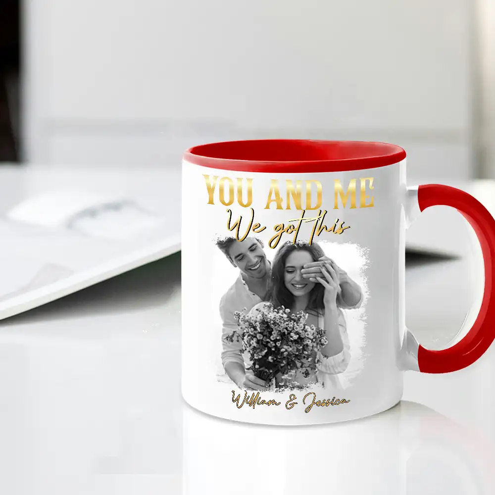 "You and Me – Personalized Couple Mug with Custom Photo and Heartfelt Message – Ideal Gift for Lovers, Couples, or Anniversaries" - Image 3