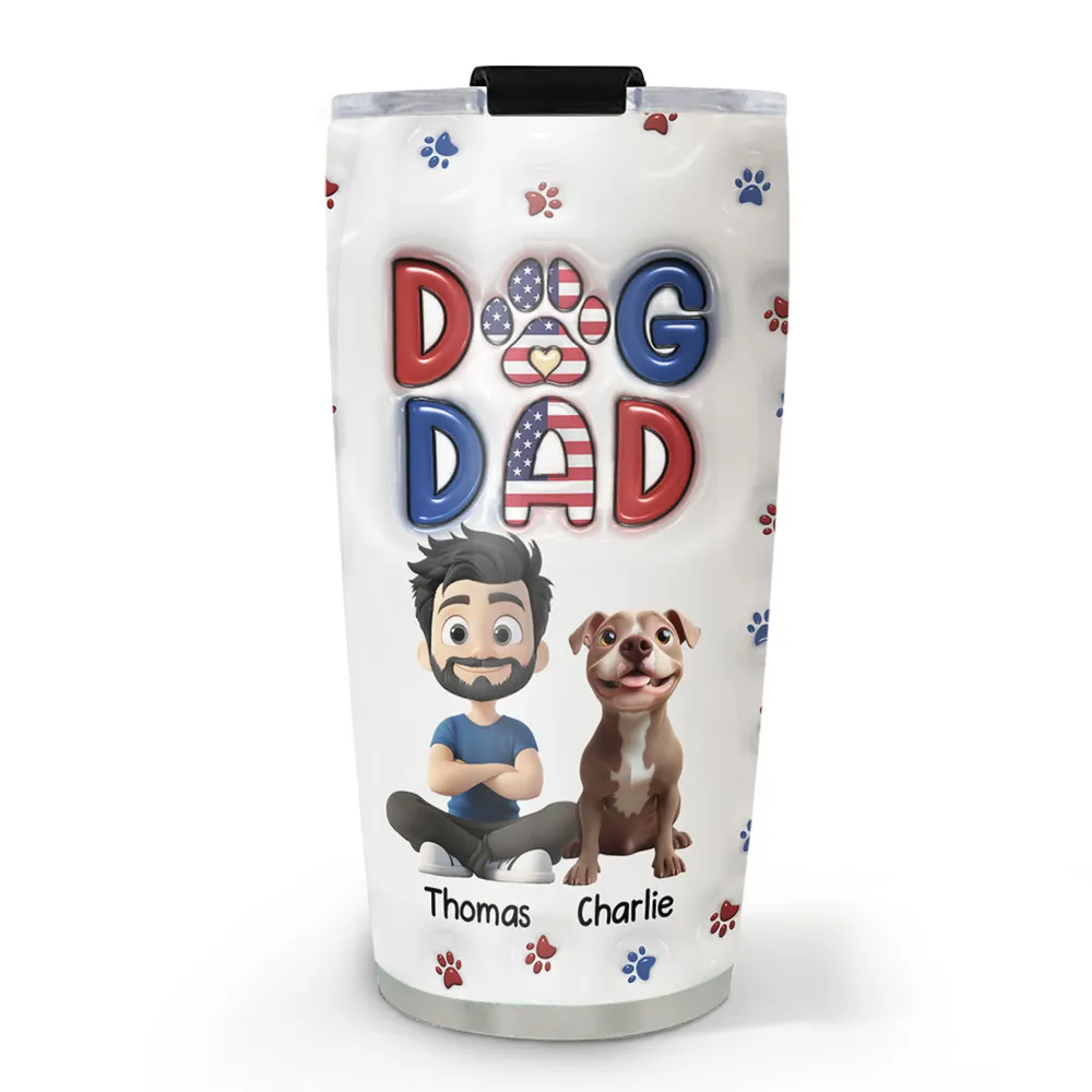 Cool Dog Dad Tumbler – Customizable Travel Mug for Dog Lovers – Perfect Gift for Dog Dads on Father’s Day or Birthdays - Image 4