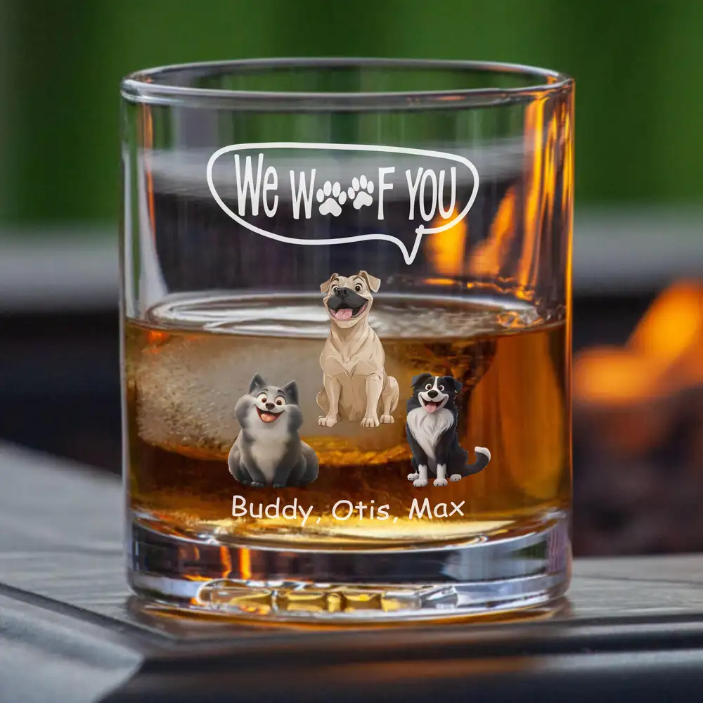 Best Dog Dad Ever – Personalized Whiskey Glass with Pup Illustration – Funny and Heartwarming Gift for Father’s Day - Image 5