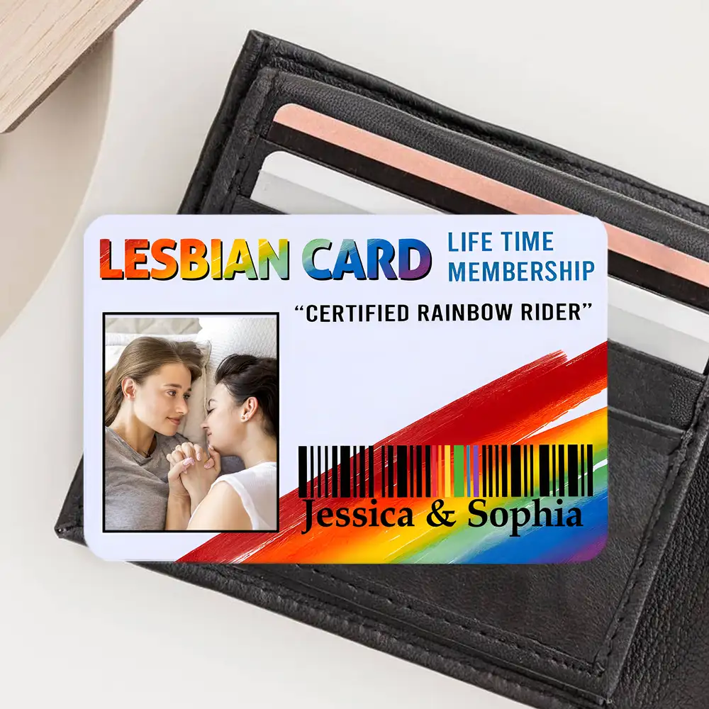 “GAY CARD” Lifetime Membership Metal Wallet Card – Personalized Pride Gift for Lovers - Image 2