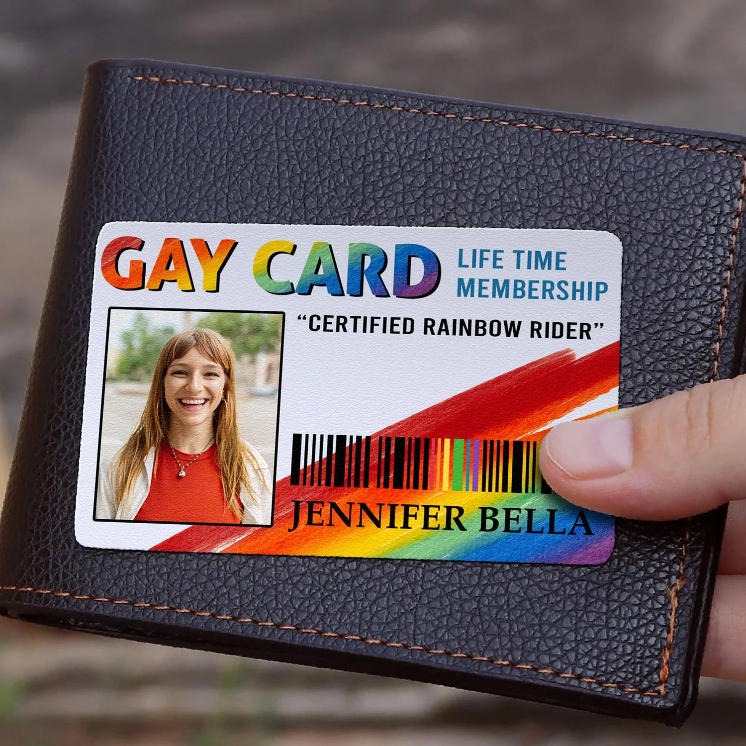 “GAY CARD” Lifetime Membership Metal Wallet Card – Personalized Pride Gift for Lovers - Image 7