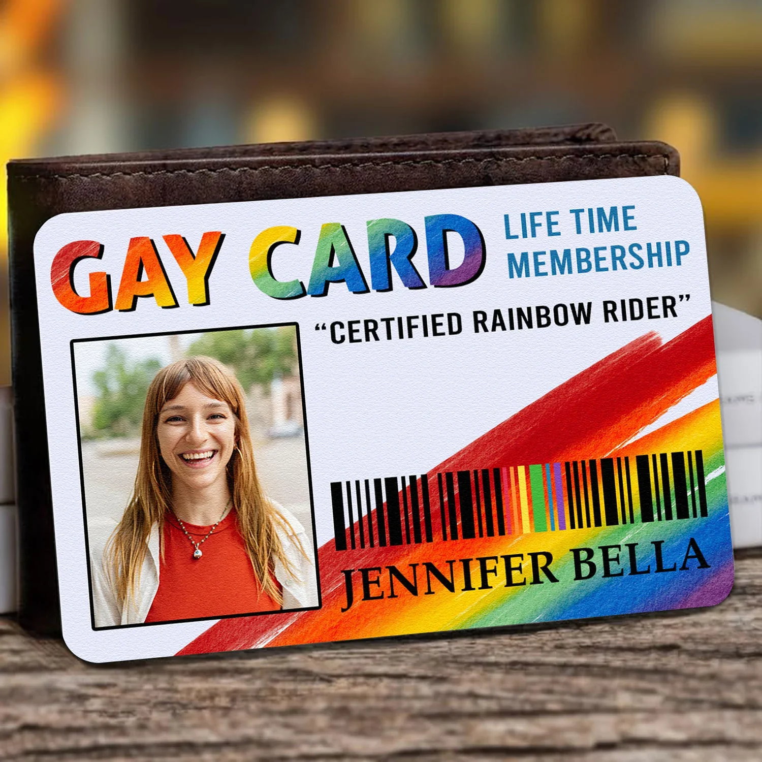 “GAY CARD” Lifetime Membership Metal Wallet Card – Personalized Pride Gift for Lovers - Image 8
