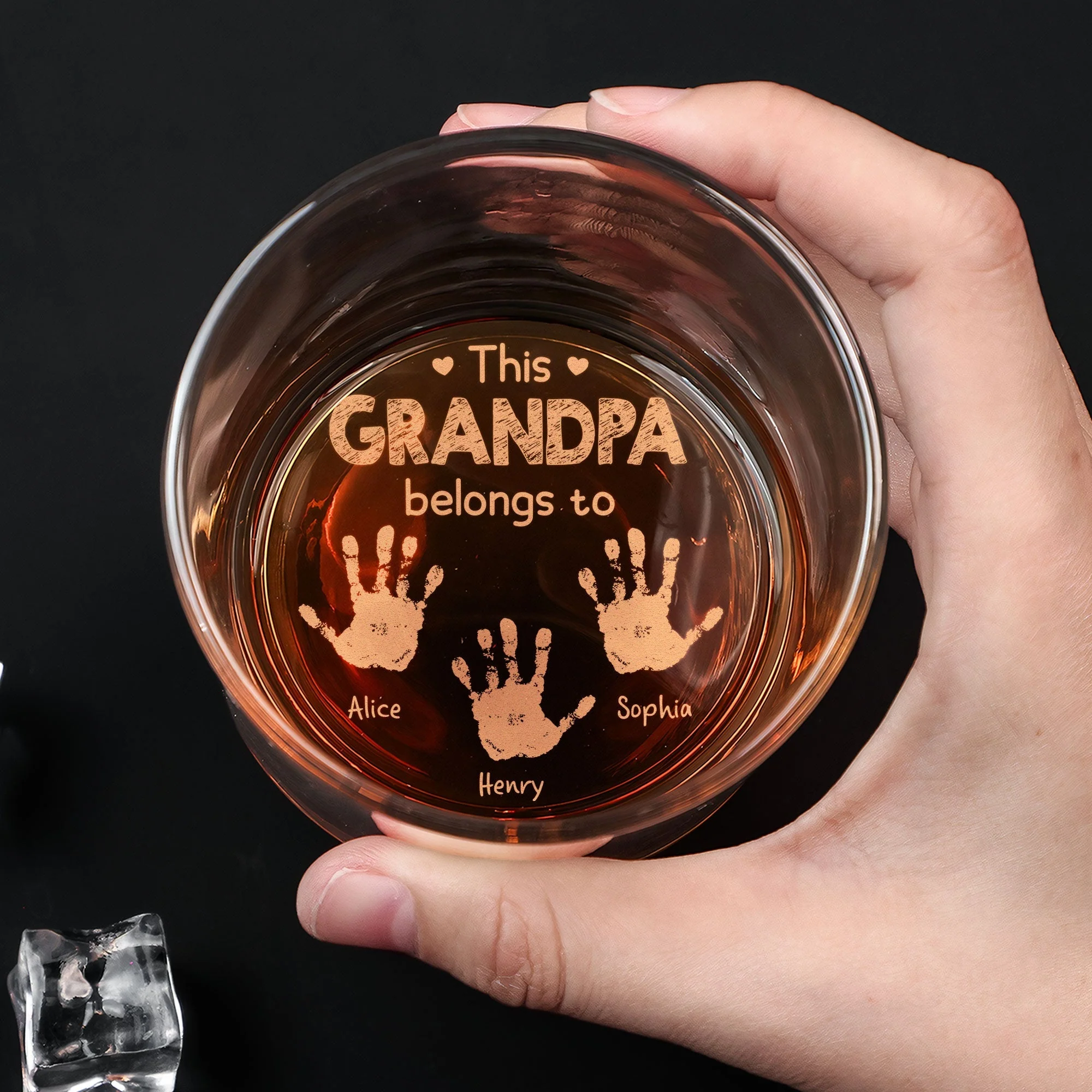 Personalized “This Dad Belongs To” Engraved Whiskey Glass – Heart-warming Father’s Day Gift - Image 3