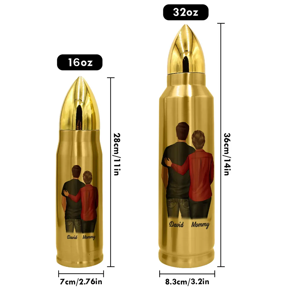 Personalized Bullet Tumbler – Mom’s Quote “Watching You Be a Dad,” Father’s Day Gift for Son - Image 7